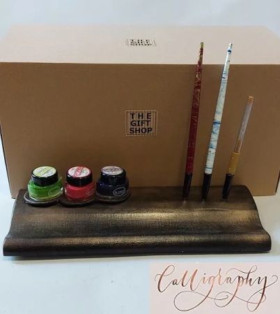 The CALLI&CO TEAK WRITING DESK – “Тиково” писалище с френски мастилници и перодръжки