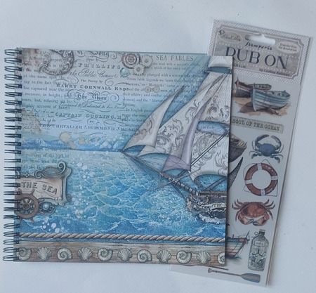 ALBUM SCRAPBOOKING SAILING SHIP  - Дизайнерски скрап албум 24 страници 22х22 см + ДЕКО ЕЛЕМЕНТИ
