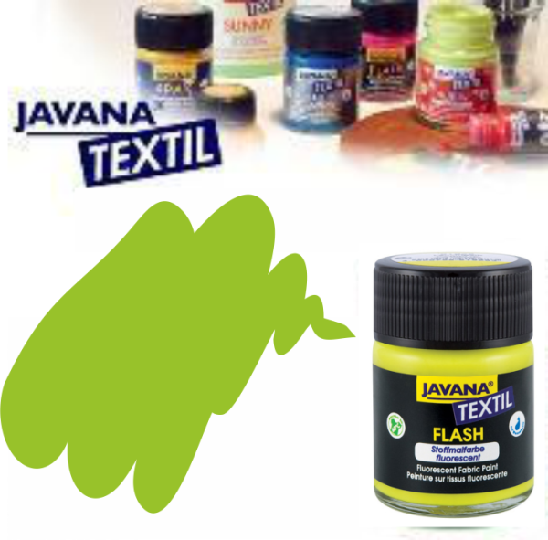 KREUL Javana Fabric Paint for light-colored textiles 50 ml - Fluorescent Green