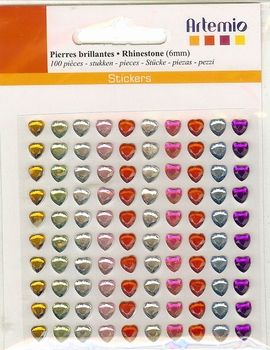 Artemio Gemstones - Елементи сърца СЗЛ - 6mm. 100 бр.