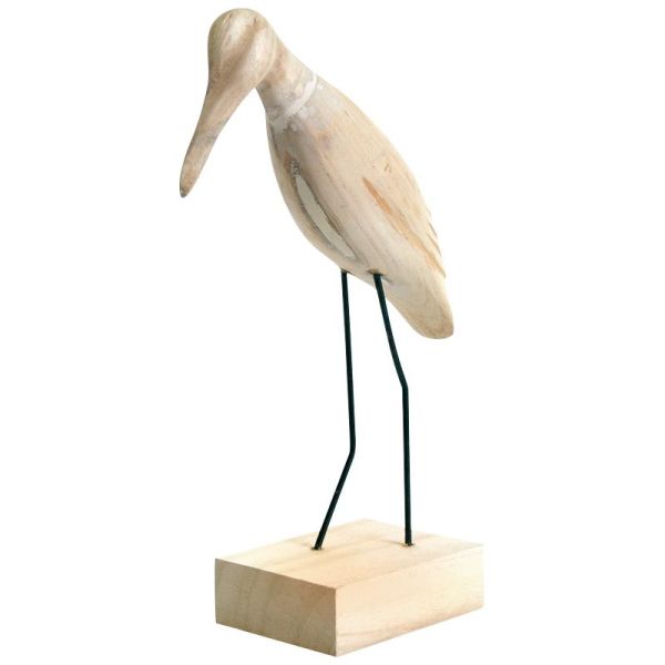 SCULPTURE BIRDIE - Дървена скулптура "Чапла" 30см х 25 см