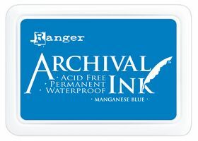 ARCHIVAL INK PAD, USA - Tампон с архивно перманентно мастило, Manganese Blue