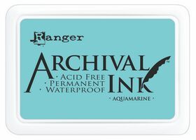 ARCHIVAL INK PAD, USA - Tампон с архивно перманентно мастило, Aquamarine