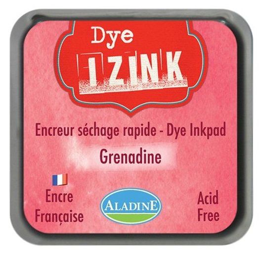 IZINK DYE MIDI PAD   - Тампон с ярък отпечатък RED GRENADINE