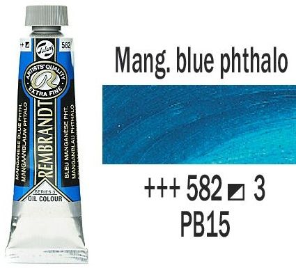 REMBRANDT Екстра Фини Маслени Бои 40 мл. - Manganese Blue Phthalo 3, № 582