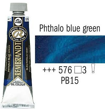 REMBRANDT Екстра Фини Маслени Бои 40 мл. - Phthalo Blue Green 3, № 576