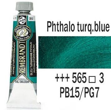 REMBRANDT Екстра Фини Маслени Бои 40 мл. - Phthalo Turquoise Blue 3, № 565