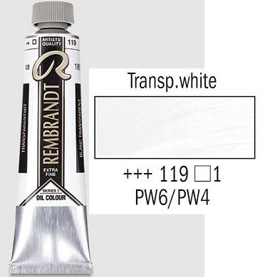 REMBRANDT Екстра Фини Маслени Бои 40 мл. - Transparent White 1, № 119