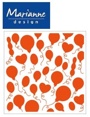 Marianne Design Emboss folder - Папка за релеф Balloons 12x12 см DF3412