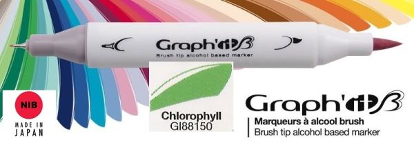 8150 CHLOROPHYLL - GRAPH IT BRUSH MARKER - Двувърх дизайн маркери ЧЕТКА