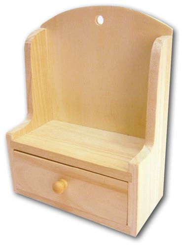 DECORABILIA - Дървена етажерка с чекмедже 13x6,5x17cm.