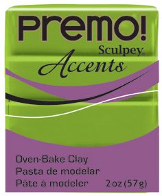 `PREMO Accents` USA - Професионална серия полимерна глина -  Bright Green Pearl, 2oz