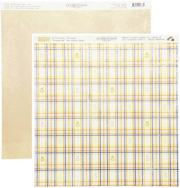 AUTHENTIQUE USA # TREASURE - Дизайнерски скрапбукинг картон 30,5 х 30,5 см.