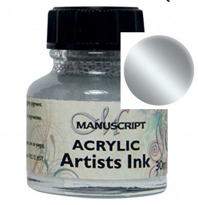 MANUSCRIPT ARTIST ACRYLIC  INK - SILVER