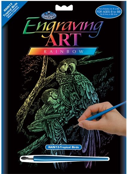 Engraving Art А4 - Картина за гравиране - рейнбоу фолио