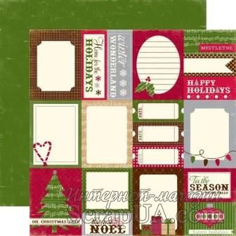 ECHO PARK USA # MERRY CHRISTMAS - Дизайнерски двустранен скрапбукинг картон 30,5 х 30,5 см.