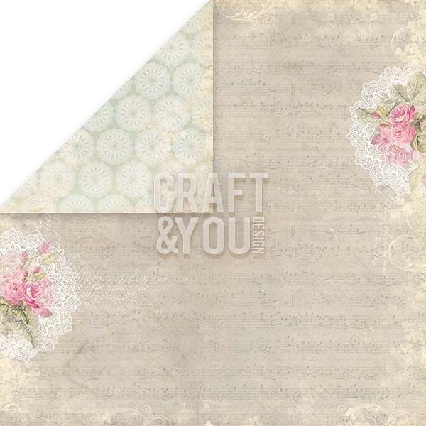 CRAFT&YOU # WEDDING GARDEN - Дизайнерски скрапбукинг картон 30,5 х 30,5 см.