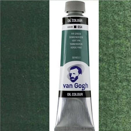 VAN GOGH Oil, 40ml * FIR GREEN - Маслена боя - Елхово зелена * 654