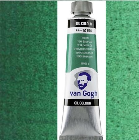 VAN GOGH Oil, 40ml * VIRIDIAN - Маслена боя - Виридиан зелена * 616