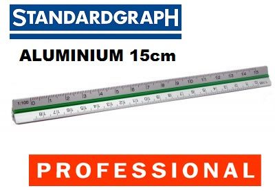 STANDARDGRAPH ALU SCALE RULER 15см - Професионална алуминиева мащабна линия