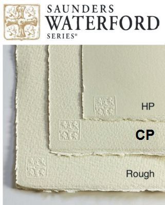 # SAUNDERS WATERFORD HP 300g 76 x 56 - Професионален акварелен ръчен картон 100% памук  ГЛАДЪК