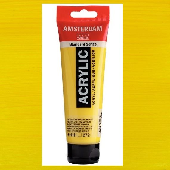 AMSTERDAM ACRYLIC - Акрилна боя за живопис 120 мл. - Transp. yellow medium 272