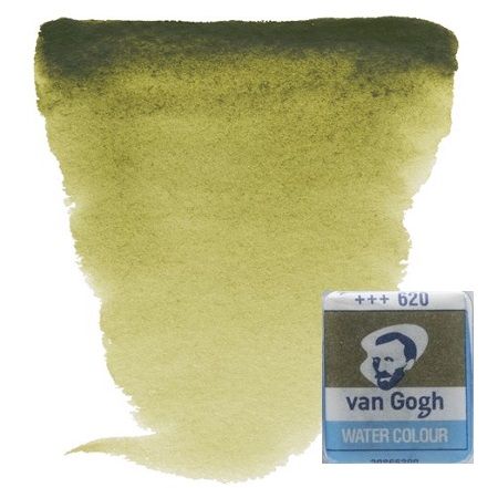 VAN GOGH WATERCOLOUR PAN - Екстра фин акварел `кубче` # Olive green 620