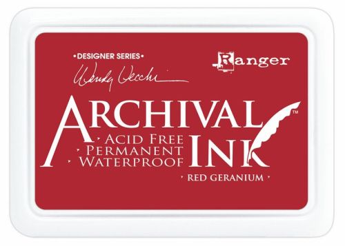 ARCHIVAL INK PAD, USA - Tампон с архивно перманентно мастило, Red Geranium