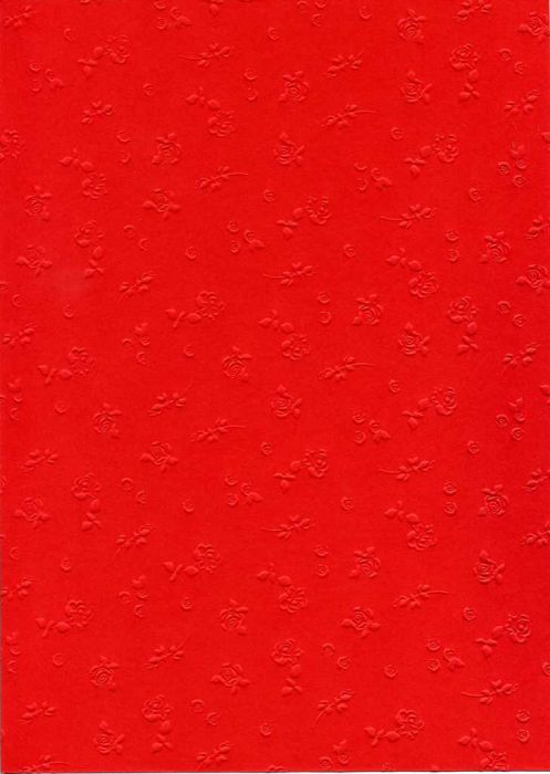 FB EMBOSS CARD - Преге картон 230гр "РОЗИ" - Червено