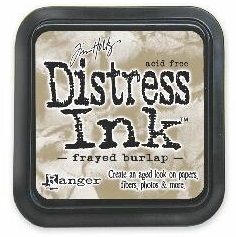 Distress ink pad by Tim Holtz - Тампон, "Дистрес" техника - Frayed burlap
