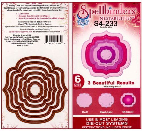 Spellbinders USA - К-кт шаблони за изрязване и ембос S4-233