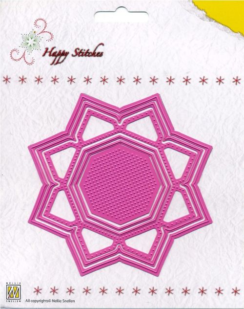 Nellie Snellen, Happy Stitches - Комбинирана щанца за рязане и перфорация, 6 бр. HSD003
