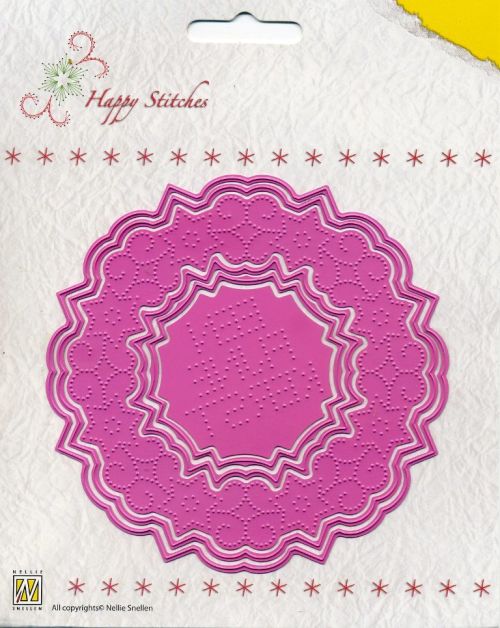 Nellie Snellen, Happy Stitches - Комбинирана щанца за рязане и перфорация, 6 бр. HSD001