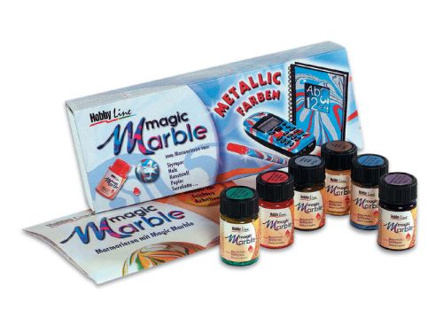 MAGIC MARBLE METALLIC - Комплект металикови бои за "мраморна" техника № 73610