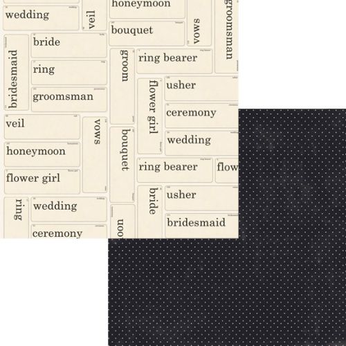 FANCY PANTS USA # WEDDING CARDS - Дизайнерски скрапбукинг картон 30,5 х 30,5 см.