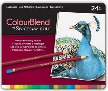 # Spectrum Noir Blendable Pencils SET - Метална кутия цветни ПОЛИХРОМНИ дизайн моливи 24цв  -  NATURALS