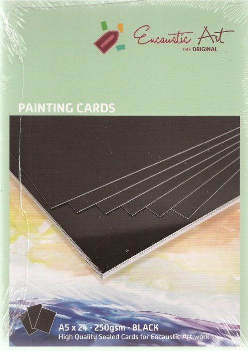 Encaustic Cards - Комплект 24 бр. картички за енкаустика А5 ЧЕРЕН