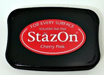 StazOn, Solvet ink pad - Тампон с мастило за твърди и неабсорбиращи повърхности - Cherry pink