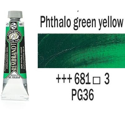 REMBRANDT Екстра Фини Маслени Бои 40 мл. - Phthalo Green Yellow 3, № 681