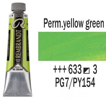 REMBRANDT Екстра Фини Маслени Бои 40 мл. - Permanent Yellow Green 3, № 633