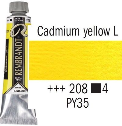 REMBRANDT Екстра Фини Маслени Бои 40 мл. - Cadmium Yellow Light 4, № 208