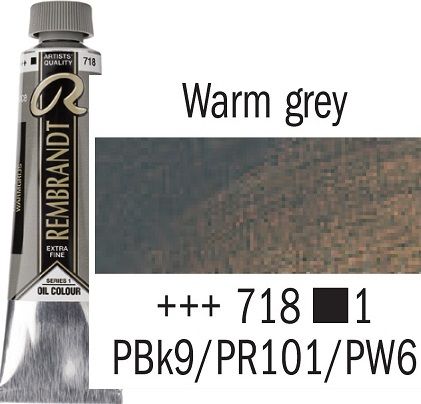 REMBRANDT Екстра Фини Маслени Бои 40 мл. - Warm Gray 1, № 718