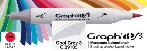 9104 COOL GRAY 4 - GRAPH IT BRUSH MARKER - Двувърх дизайн маркери ЧЕТКА