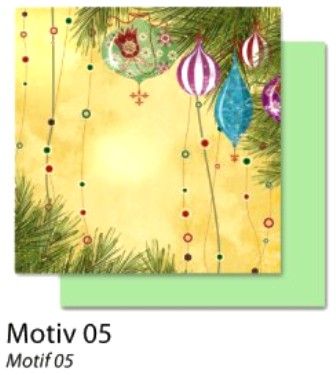 FB Christmas 05 - Дизайнерски картон с ембос-глитер елементи - 30,5 Х 30,5 см.