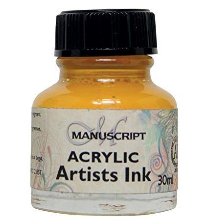 MANUSCRIPT ARTIST ACRYLIC  INK - BRILLIANT YELLOW