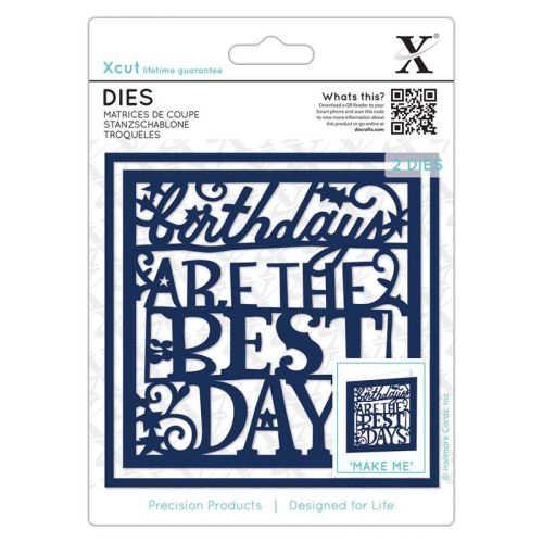 XCUT  DIES, Birthdays Are The Best Days - Комплект щанцa за рязане и релеф 