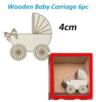 DECO ELEMENTS  BABY CARRIAGE / PRAM  - Дървени `ВИНТИДЖ` мини бeбешки колички 6 бр 