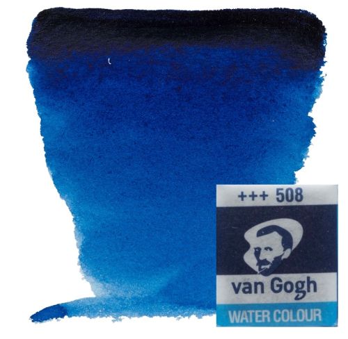 VAN GOGH WATERCOLOUR PAN - Екстра фин акварел `кубче` # Prussian blue 508