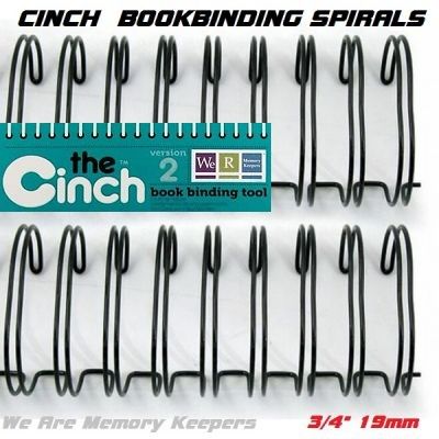 CINCH WIRE BINDING SPIRALS - Двойни спирали за подвързване  3/4" 19мм  / 10бр ЧЕРНИ