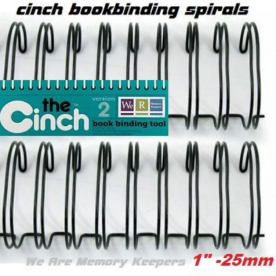 CINCH WIRE BINDING SPIRALS - Двойни спирали за подвързване  1" 25мм  / 10бр ЧЕРНИ